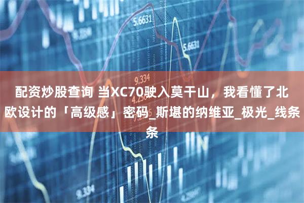 配资炒股查询 当XC70驶入莫干山，我看懂了北欧设计的「高级感」密码_斯堪的纳维亚_极光_线条