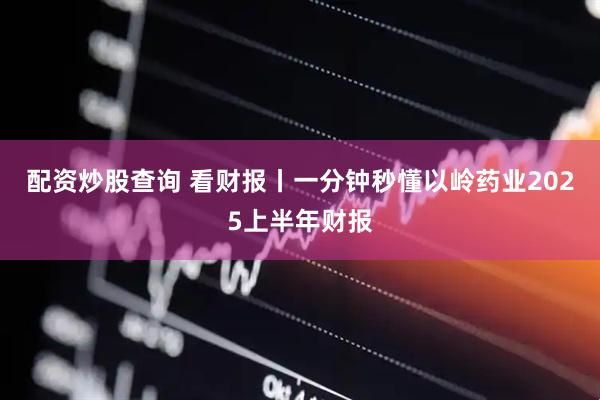 配资炒股查询 看财报丨一分钟秒懂以岭药业2025上半年财报